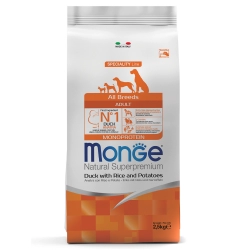 Monge Dog Monoprotein корм для собак всех пород утка с рисом и картофелем