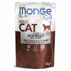 Monge Cat Grill Pouch паучи для взрослых кошек новозеландский ягненок 85г