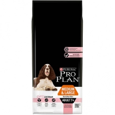 Pro Plan сухой корм для собак кр.пород старше 7 лет с чувст.кожей лосось рис